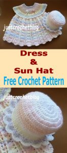 crochet dress-sun hat