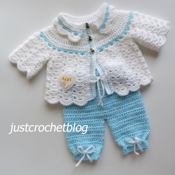 crochet collared coat and bloomers