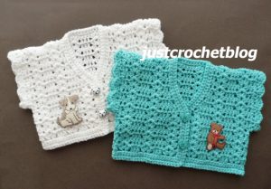 crochet girls short cardigan