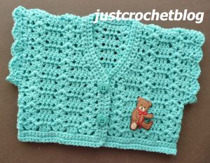 crochet girls short cardigan1