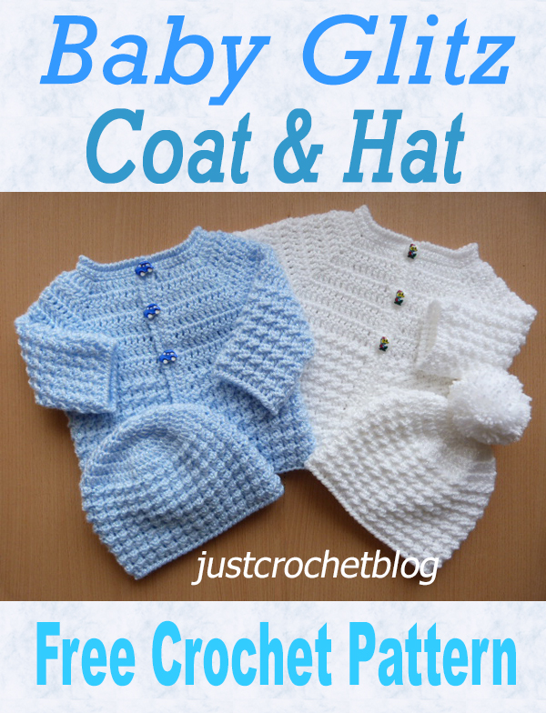 crochet baby glitz coat and hat
