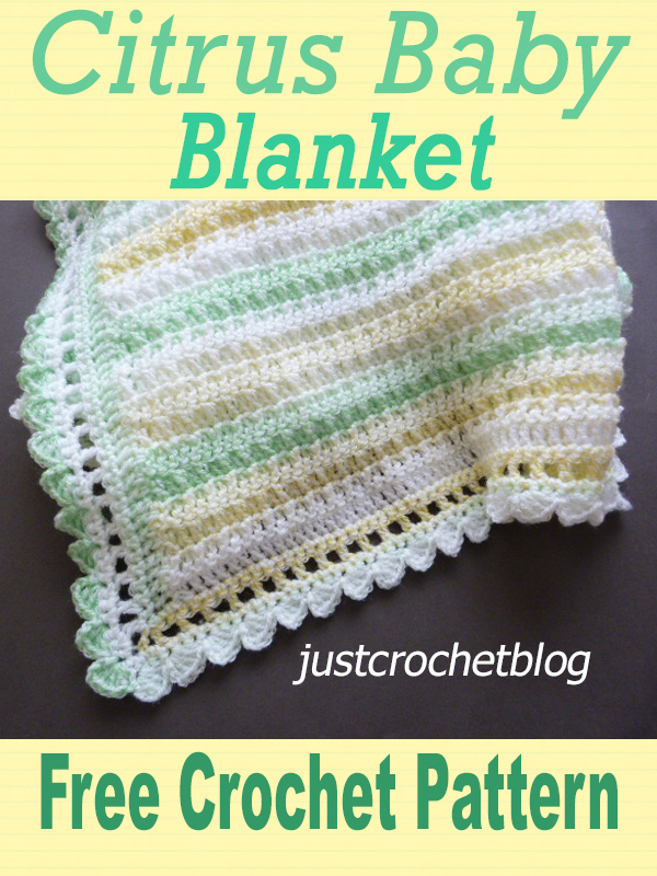 Crochet citrus baby blanket