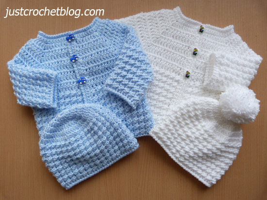 crochet baby glitz coat-hat uk
