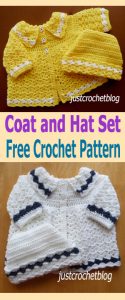 crochet coat and ski hat