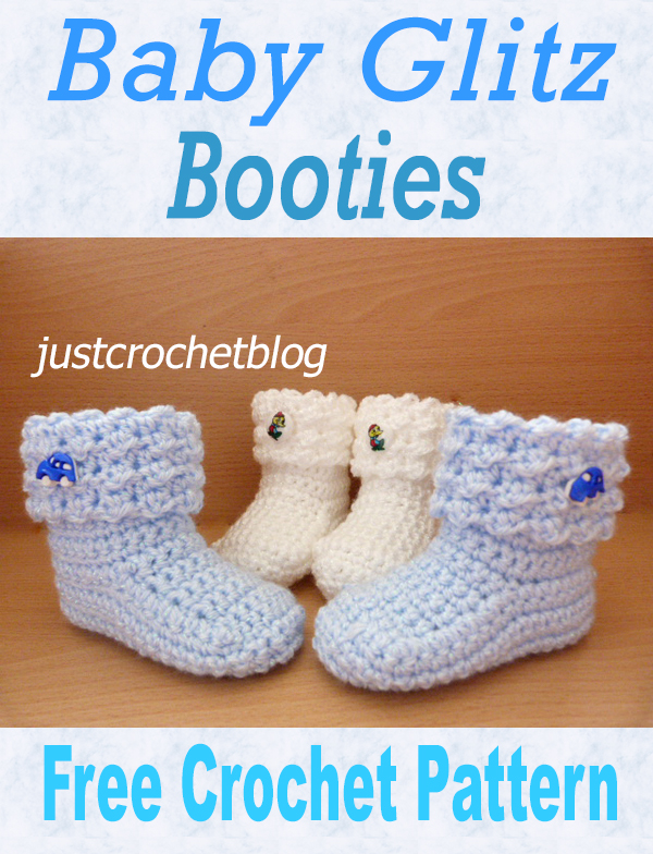 crochet baby glitz booties