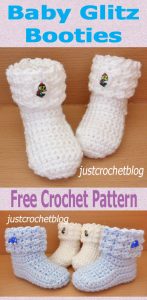 crochet baby glitz booties